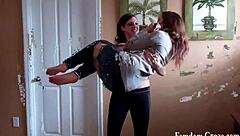 Hey, you're a fat disgusting slob in this femdom scene