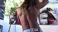 Luna Oliveira Rips Clothes for Sensual Strip.