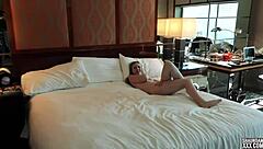 Milf in Lingerie Sucks and Rides Big Cocks in Taboo 3Way!