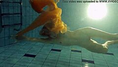 Nastya Rips Clothes to Show Naked Body in Pool