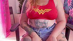 DC Fan Girl Pounds Pussy Hard on Gaming Chair