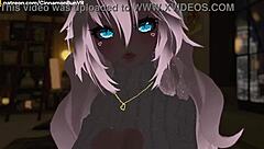 Reading lewd stories in VR while masturbating with vibrator to orgasm in real life