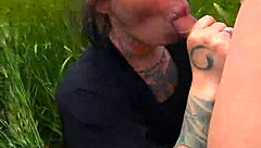 Deep Throating Pov Blowjob In A Field