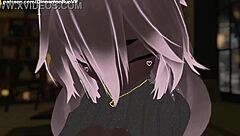 Reading lewd stories in VR while masturbating with vibrator to orgasm in real life