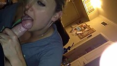 tinder babe sucks cock in college pov