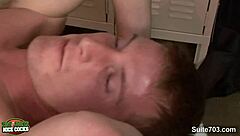 Sexy jocks feel intense pleasure sucking each other's large cocks in hardcore session.