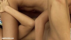 Friends fisting sensual lesbian scene by sapphix with fingering and cunilingus.