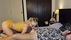 Pov Deepthroat Cute Blonde Sucking Deep Big White Cock