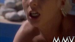 Short Haired Bitch Fucked Outdoors With Facial
