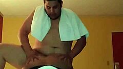 Roughly fucking the enemy in doggystyle, bending her over for ass and pussy pounding