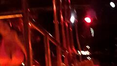 Is Frankie stripping in hot stockings? Watch her tease with heels and ripped clothes in retro style.