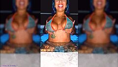 Watch Me Squirt Super Hard With Dildo In Bikini, Latina Babe!