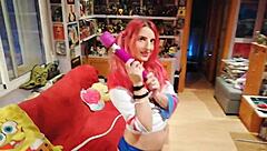 gemma gomory becomes harley quinn in cosplay sex scene with toys and cum