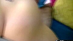 liz black tries to make it in porn with blowjob and facial on bed