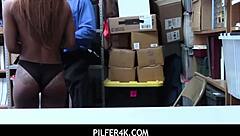 Pilfer4k - 黑肤18岁少女偷东西被Sarah Banks狠操
