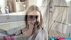 Serena Avery gets bent over for doggystyle hardcore fucking and cumshot