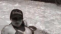 Young wife rides big dick after club, moans loudly