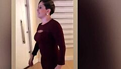 Young wife rides big dick after club, moans loudly