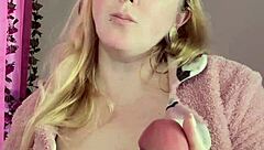 Jerk off instructions with dirty talk for cum eating