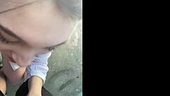 Ki-Sim Sucks Stranger On Street!