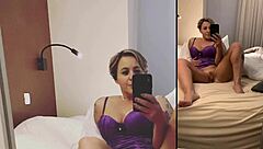 Young wife rides big dick after club, moans loudly