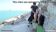 Spanish babe gets anal public banged in hardcore domination!