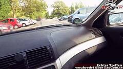 skinny german student teen 18+ picked up at bus stop and banged risky on parking lot