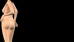 an animated 3d cartoon sex video of a beautiful girl posing in positions