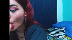 Redhead mommy hints at plastic pussy play