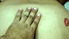 i won and jumped on it close up with latina wife.