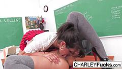 Charley Chase and her hot Asian friend Kami Kai hang out