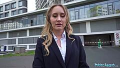 Public agent hot hotel worker fucks a big fat cock in a public washroom in pov