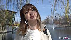 German scout - kristin takes hard anal sex in casting for money