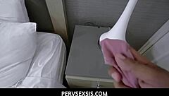 Stepsister Savannah Sixx teases handjob before pussy pound