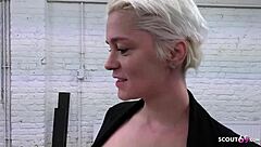 Mila Milan has anal sex backstage at model job
