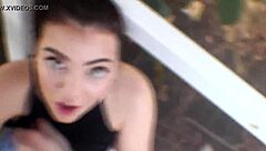 18yo thick thighed teen aries ackerman milks big black dick poolside for interracial cum on perky titties with pink nipples