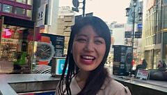 Hey, my tall Japanese girlfriend gives amazing handjob and doggystyle fucking in hotel