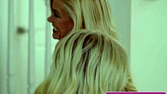 Blondes Serene Siren And Jazlyn Ray Lick Pussies!