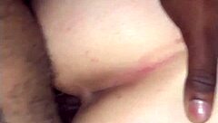 Teen gets creampied taking backshots