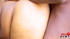 ebony girl deepthroats big cock and squirts during blowjob