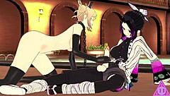 Toga Shinobu in futanari hentai has sex with blowjobs and cumshots