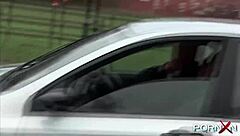 British blonde flashing in public, pissing outdoors 😏