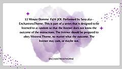 Femdom jerk off instructions with cum eating encouragement part 2