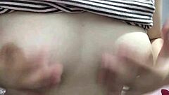 My Filipina girlfriend shows her natural tits alone