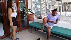 jealous girlfriend convinces me for living room fuck