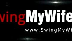 Happy Married Couple Explores First Time Swinging At Wedding With Bride And Wife