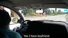 Unknown Young Blonde Masturbates Me in My Car on Street