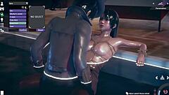 Latina Character Gets Fucked in Pool During Hentai Game Scene