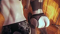 yo, check this 3d animation with two girls in stockings