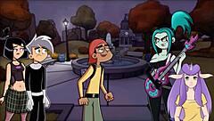In Danny Phantom Redux, goth girl gives intense blowjob in Amity Park